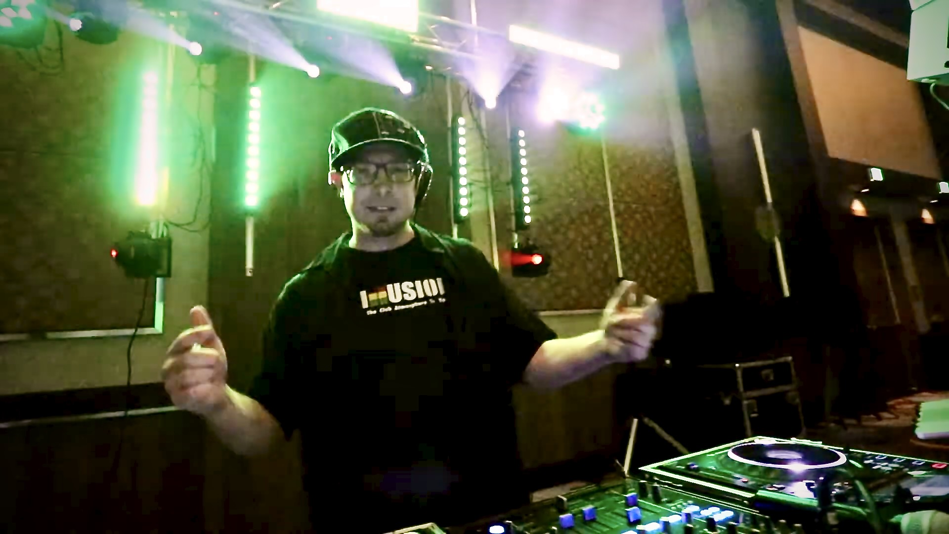 DJ Illusion building a high-energy fraternity and sorority party dance floor in Seattle