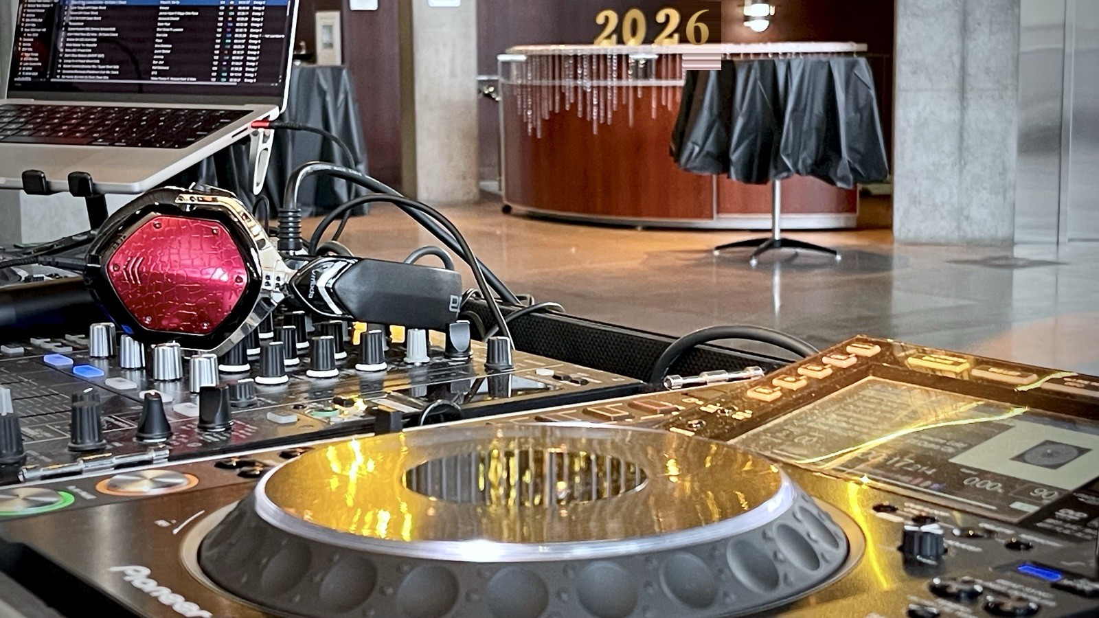 DJ Illusion Premier birthday package with uplighting transforming a Sweet 16 venue